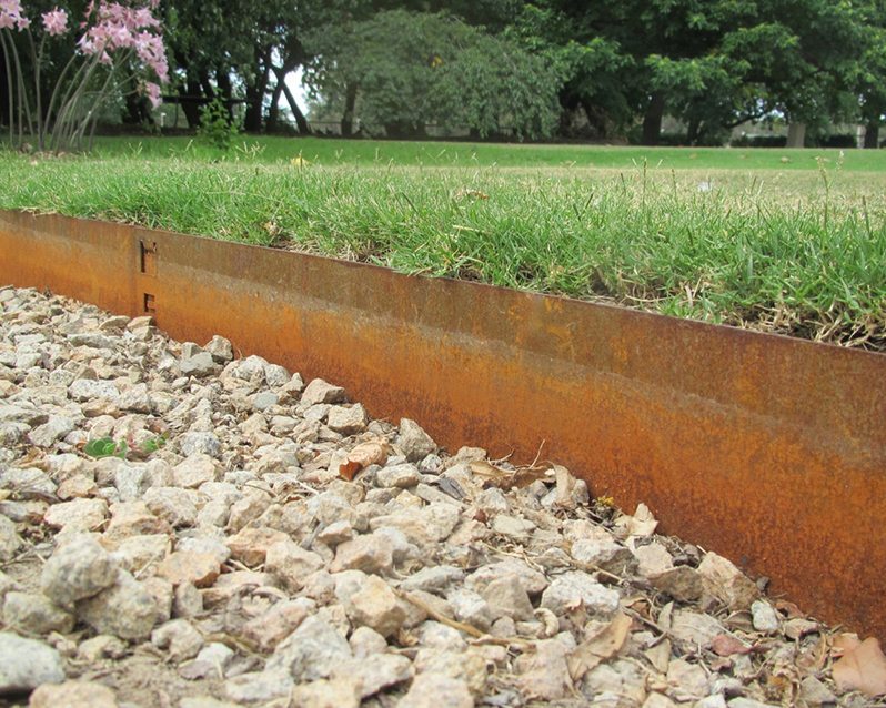 Rusted Steel Garden Edging Everedge Classic Cor Ten Steel